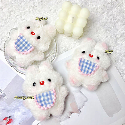 Cute Plush Rabbit Doll Soft Stuffed Cartoon Toys DIY Keychain Bag Charms Pendant