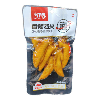 乡下香香辣翅尖45G*30包鸡翅尖香辣鸡尖温州特产熟食小吃休闲零食 Wenzhou Specialty Spicy Wing Tip 45G*30 Bags