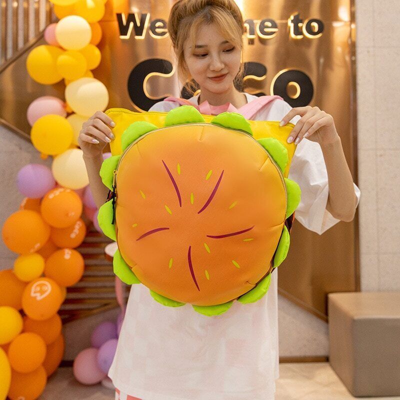 Hamburger Backpack Student Backpack Women Bag Book Bag School Students