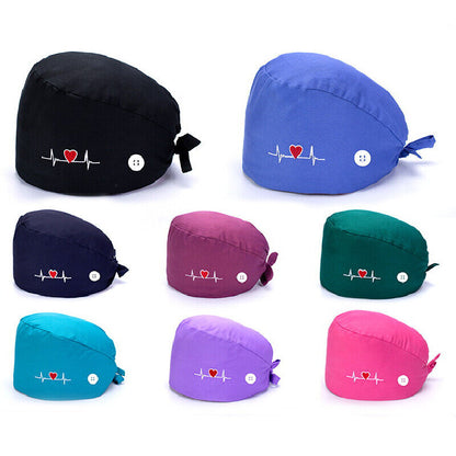 Surgical Cap Baotou Cap Doctor Hat Electrocardiogram Nurse Pure Cotton Buckle