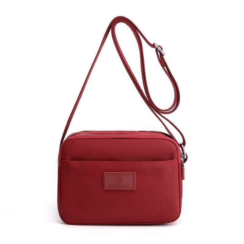 Nylon Crossbody Bag Winter Shoulder Handbag Messenger Purse 21*9*15CM Gray/Black