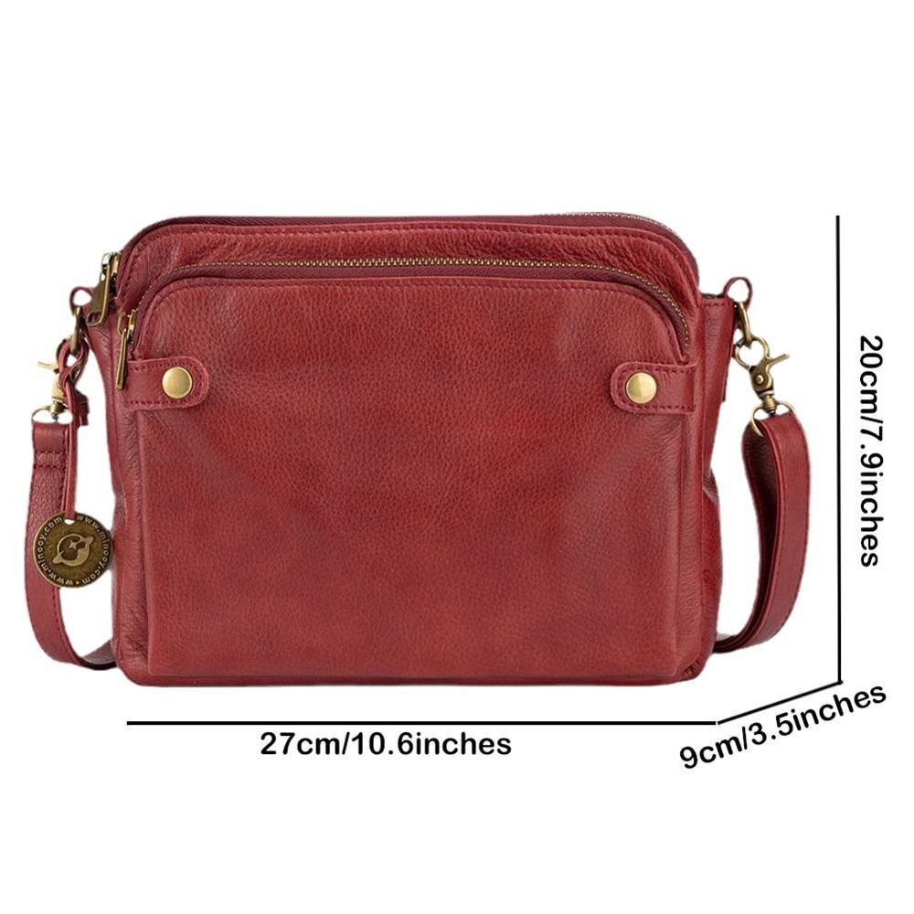 Three Layer Leather Crossbody Shoulder Bag Women's Handbag Bag Crossbody Bags