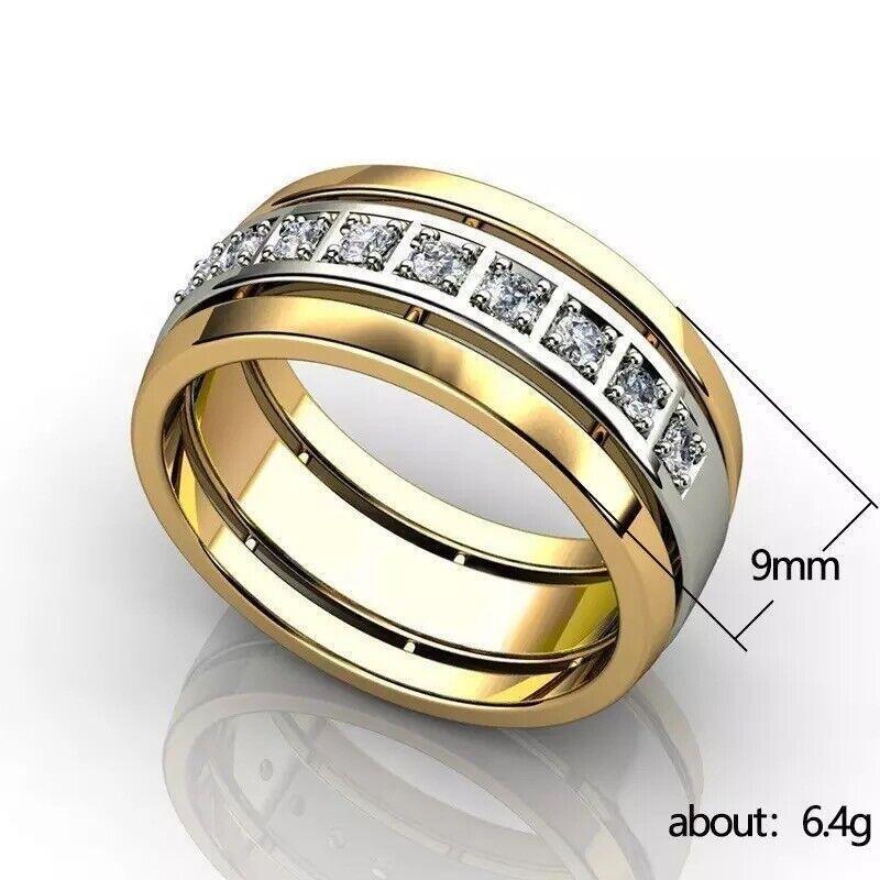 Anillos Sortijas Argollas De Compromiso Matrimonio Oro Para Mujer Hombres Unisex