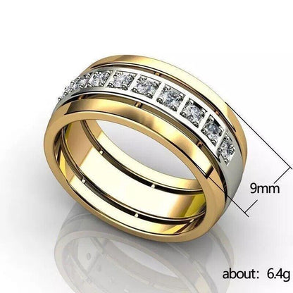 Anillos Sortijas Argollas De Compromiso Matrimonio Oro Para Mujer Hombres Unisex