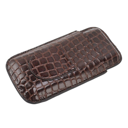 Cigarettes Case Leather 3 Cigar Holder Travel Smoking Accessory Storage 19x9.5cm