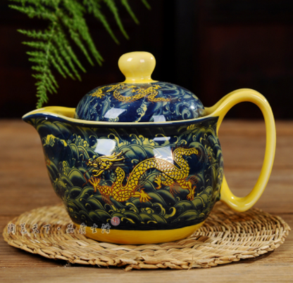 NEW Chinese Dragon Ceramic Porcelain Tea Cup Coffee Mug with Infuser&lid&saucer