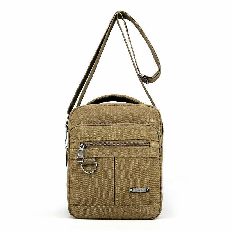New Casual Canvas Shoulder Bag Men Messenger Bags Lightweight Small Travel Bag
