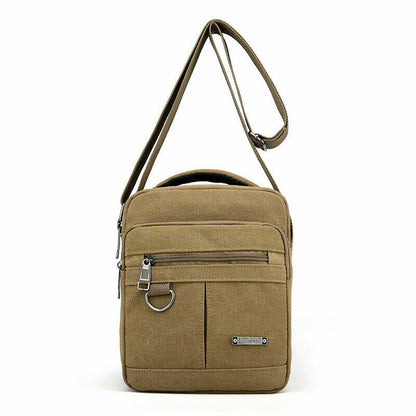 New Casual Canvas Shoulder Bag Men Messenger Bags Lightweight Small Travel Bag
