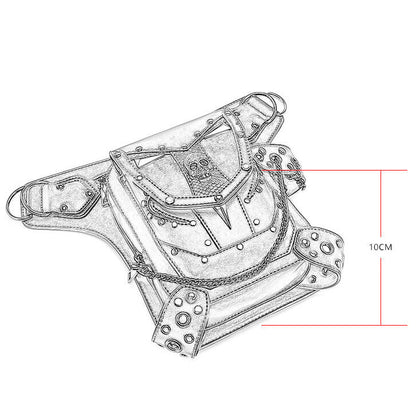 Lady's Leather Leg Drop Belt Bag Punk Motorcycle Bag Thigh Hip Waist Fanny Pack