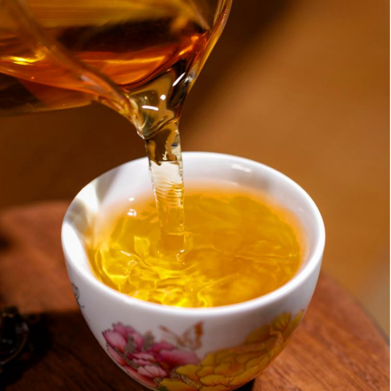 357g Yunnan Puer Raw Tea Jigmai Golden Leaves Puerh Tea Cake Raw Pu-erh Cake Tea