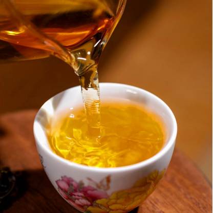 357g Yunnan Puer Raw Tea Jigmai Golden Leaves Puerh Tea Cake Raw Pu-erh Cake Tea