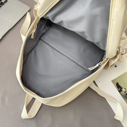 Female White Backpack Lady Backpack Book Girl Student Bag Women School Bags