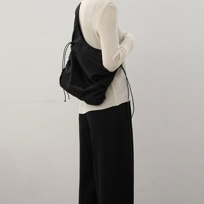 Nylon Totes Shoulder Bags Women Drawstring Lady Bag Female Handbag