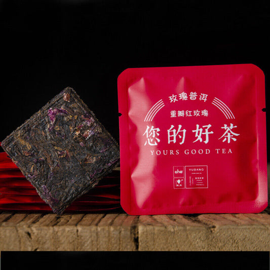 160g Puerh Tea Thinly Sliced Ripe Tea Rose Panax Ginseng Flower Icelandic Tea