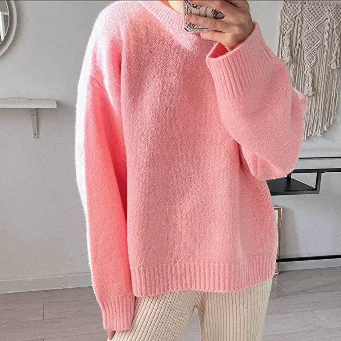 Oversized Green Sweater Warm Cute Pullovers Autumn Spring 2023