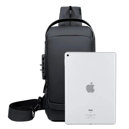 Men Anti Theft USB Shoulder Bag Man Crossbody Cross Body Travel Chest Bags