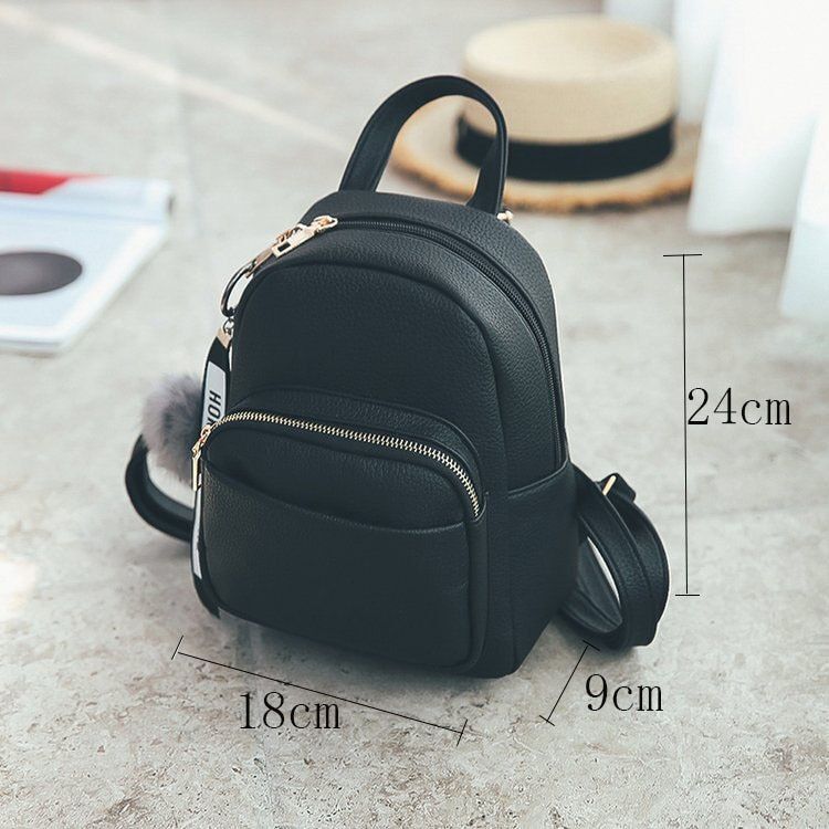 Backpack School Bag Leather Softback Waterproof Small Bags Purse Polyester Gray