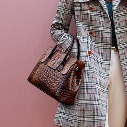 New Women's Leather Crocodile Handbag Sling Satchel Tote Shoulder Bag Party Bag