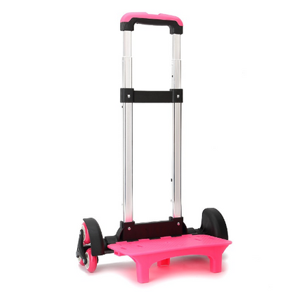 Children 2/6 Wheels Rod Bracket Roll Cart Kid Backpack School Bag Luggage bag