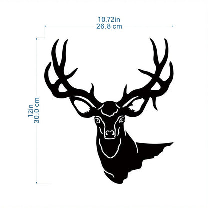 1pc, 3D Deer Head Metal Wall Art - Elegant Home and Office Decor