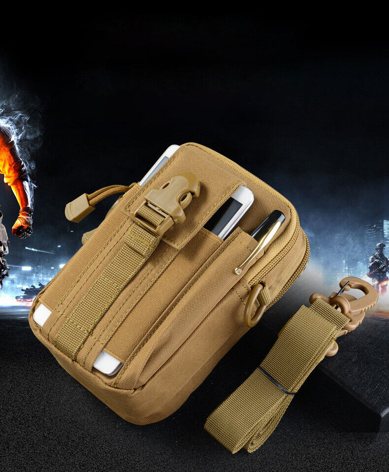 Multi Functional Tactical Molle Waist Bag Waist Fanny Pack with Crossbody Strap
