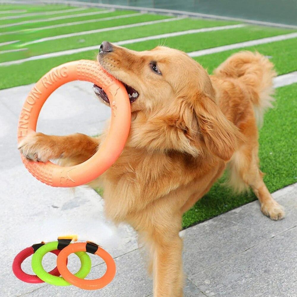 Dog Flying Disc Frisbee Discs Ring Bite Resistant Interactive Pet Training Toy