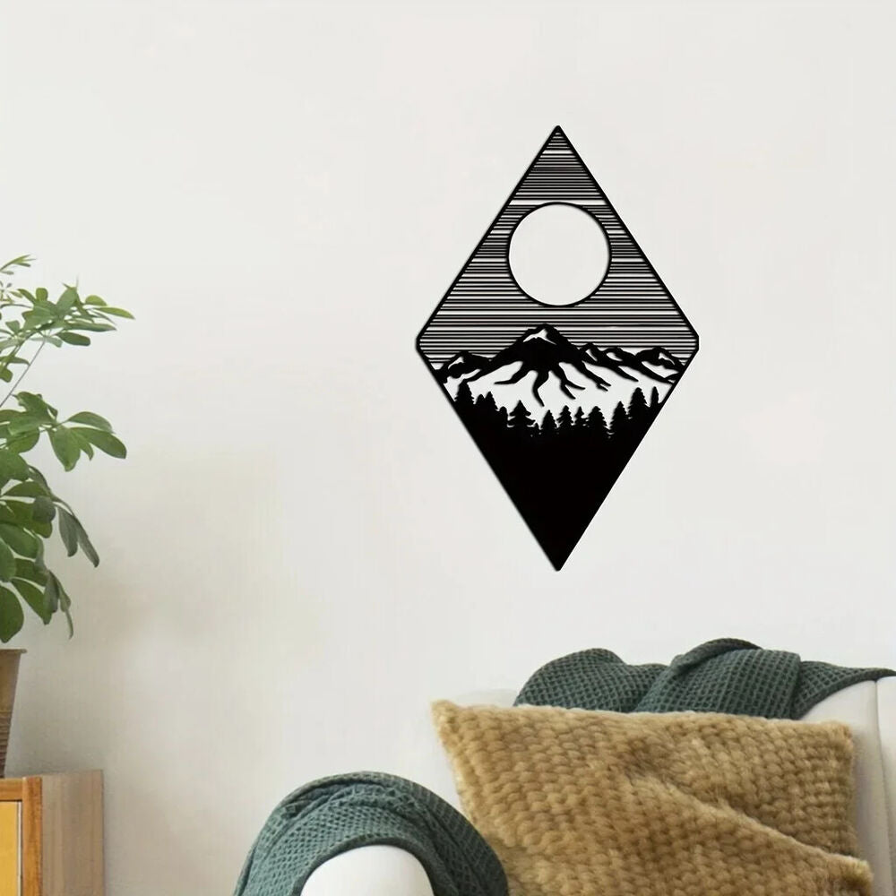 1pc Iron Crafts Scenery Theme Decor Wall Art Decorations, Modern Wall Decor