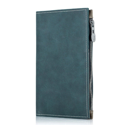 Genuine Leather Passport Bag Unisex Travel Wallet Zipper Ticket Clip And ID Bag