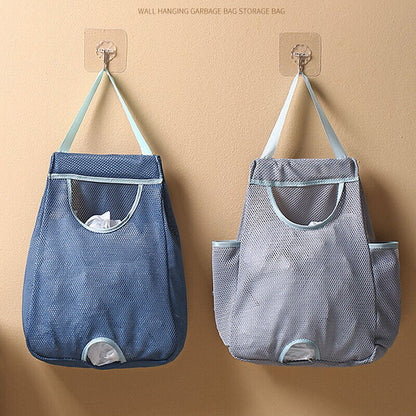 Kitchen Garbage Bag Storage Box For Plastic Bag Wall Hanging Bag With Hook