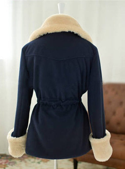 Jackets Women Casual Slim Thick Double College Wind Female Cotton Coats