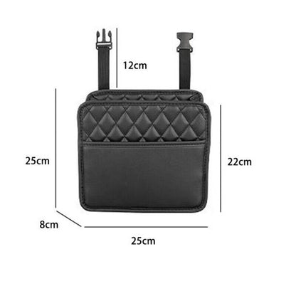 Car Backseat Organizer PU Leather Auto Interior Storage Bag Hanging Seat Back