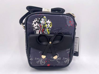 Disney Villains Faux Leather Blue Cruella De Vil Crossbody Bag 8.5" Lady Purse