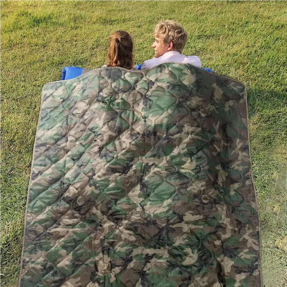 Camping Blankets Cotton Camo Quilted Pad Portable Jungle Light Single Comforter