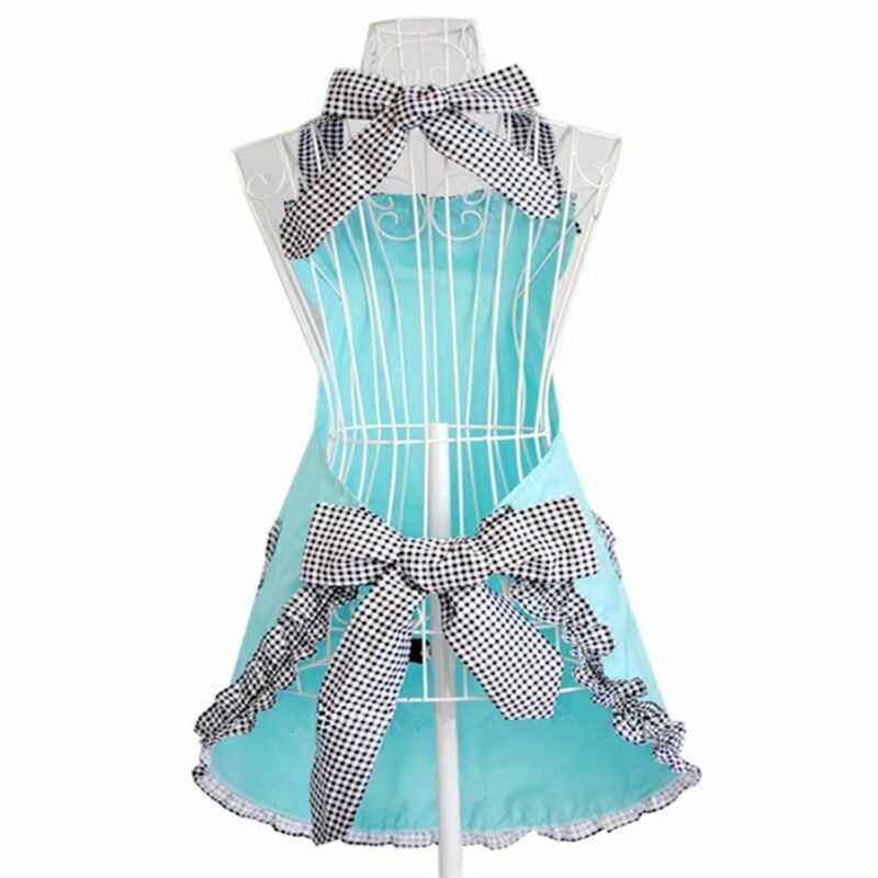 Women Retro Aprons 70x70cm Cotton Plus Size Vintage Cooking Kitchen Cleaning Bib