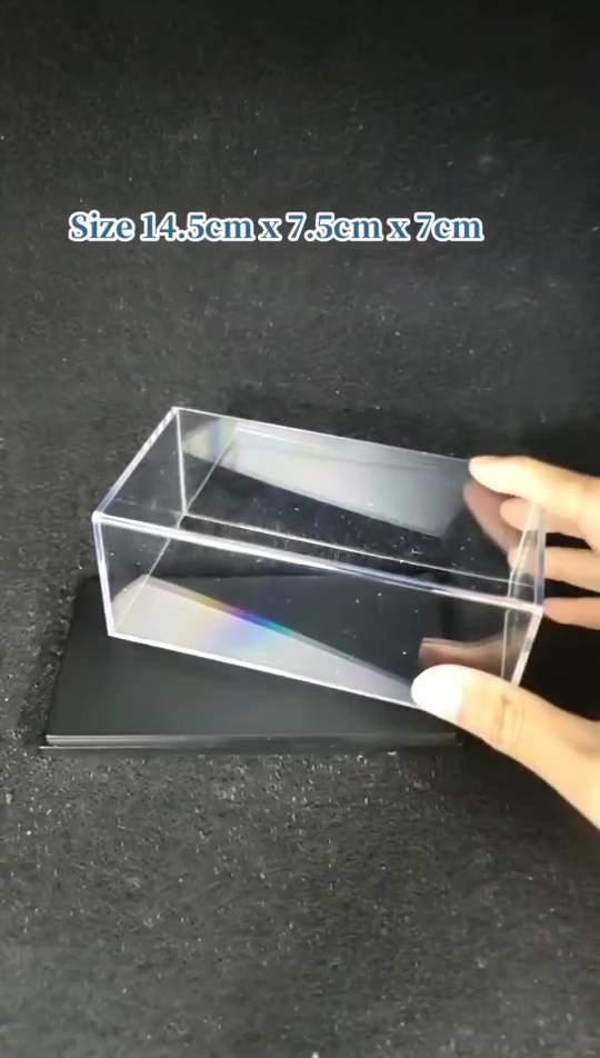 Toy Car Model Display Case Acrylic Hard Cover DIY Figure Storage Scale 1:43 1:64