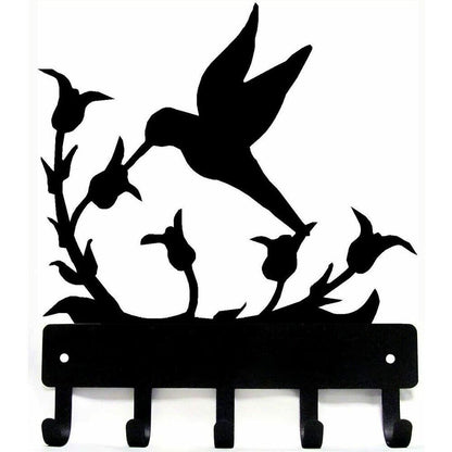 Wall Mounted Hook Up Hummingbird Key Rack Hanger Iron Crafts Rack Wall Art Decor