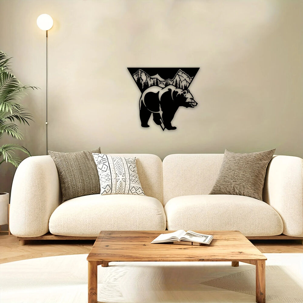 CIFBUY Metal Bear Wall Decor Bear Wall Art Decorations Wall Sculptures Wall