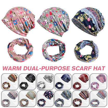 Women Floral Baggy Slouchy Beanie Hat Headwear Scarf Snood Hat Cancer Chemo Caps
