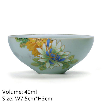 Jingdezhen boutique tea cup porcelain handmade cup of tea handpainted floral cup