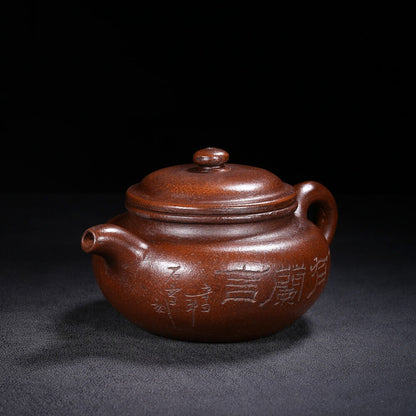 Chinese Yixing Zisha Clay Purple Sand Handmade Exquisite Teapot （仿古 底款：顾景舟）