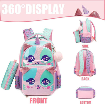 Kids Backpacks Girls School Bag Box School Backpack Girls Set Bookbag Backpack