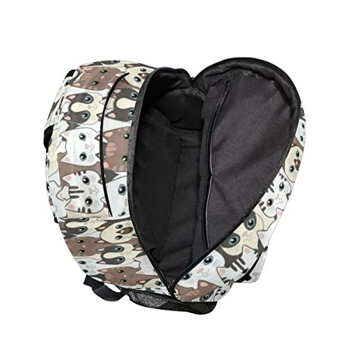 Cute Cat Backpack for Kids Cartoon Kitten Bookbag One Size,