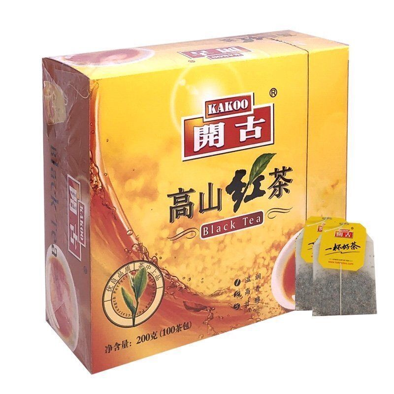 Kai Gu 100pcs Boxed Double Piece Premium Black Tea Yunnan Black Tea Bags 200g