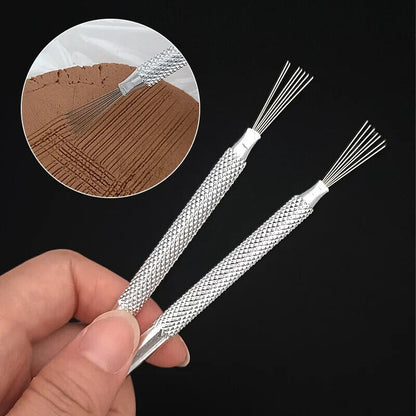 Pottery Texture Tools Stainless Steel Clay Sculpture Carving Modeling Hole Punch