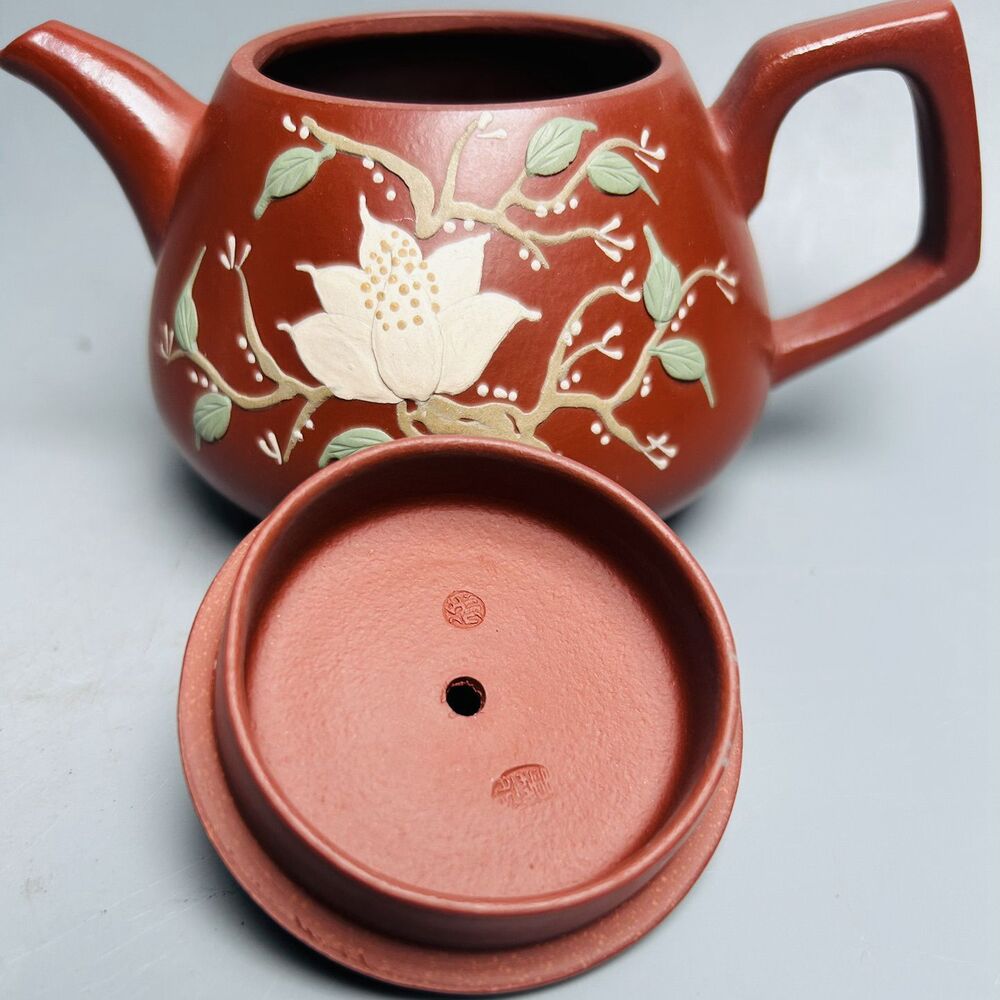 Vintage China Yixing Purple Clay Teapot Zisha Ceremony Painted Exquisite Tea Set