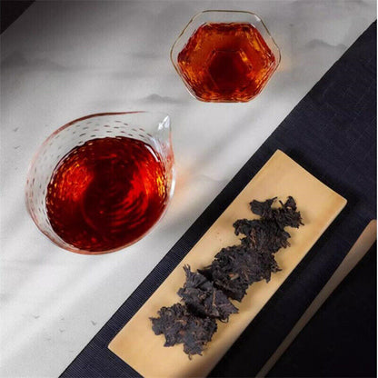 357g Puerh Tea Ripe Black Tea Gold Award Yunnan MengHai Arbor Tree Pu'er Cake