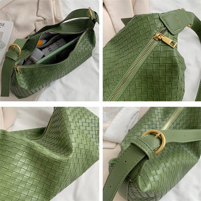 Woven Pattern Crossbody Shoulder Bags Women Large Capacity Ladies Handbags