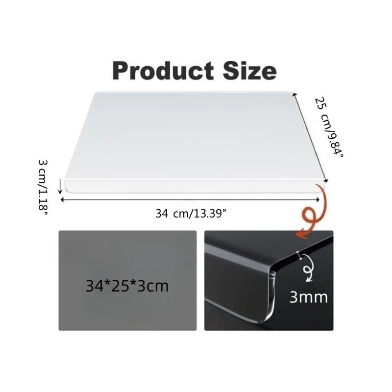Chopping Block Clear Acrylic Cutting Board Non Slip Design Vegetable Preparation