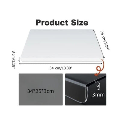 Chopping Block Clear Acrylic Cutting Board Non Slip Design Vegetable Preparation