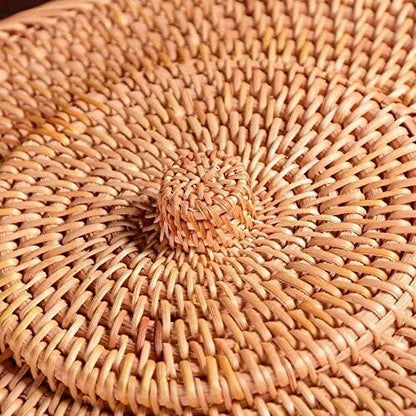 Hand Woven Basket Retro Rattan Storage Boxes with Lids Jewelry Household Items